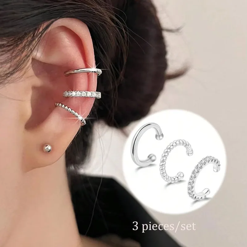 Body Jewelry Hypoallergenic - 3 Pcs Ear Cuff Earrings for