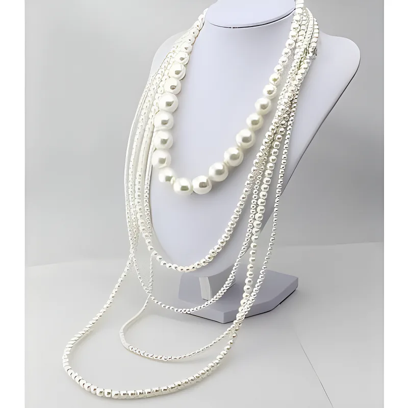 Body Jewelry Thigh Chain - Vintage Pearl Multi-Layered Body Chain Necklace
