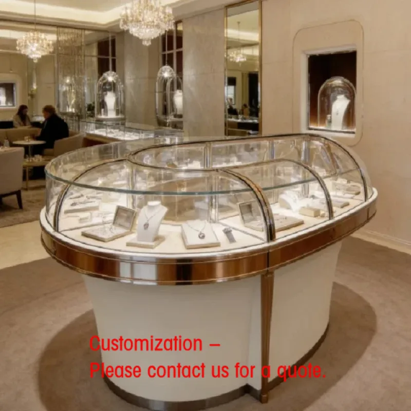 Body Jewelry Mall - custom.Luxury Curved Dome Jewelry Display Counter