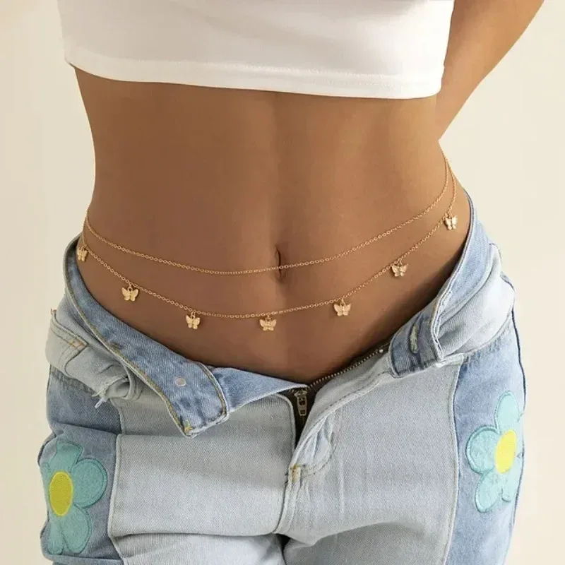 Body Jewelry For You - New Charm Sexy Double Layer Butterfly