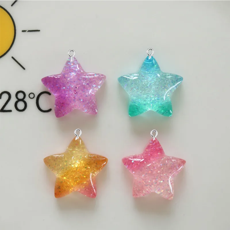 Star Flat Back - 10PCS Gradient Star Series Flat Back