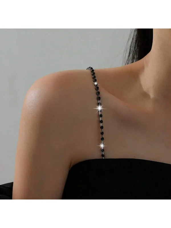 Body Jewelry Dress - Elegant adjustable rhinestone bra straps, sexy