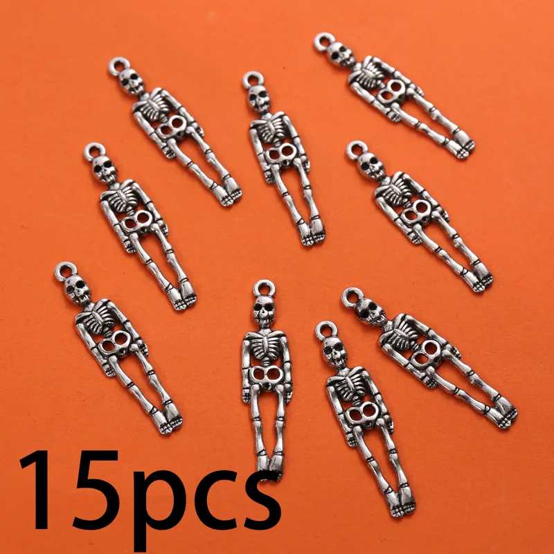Body Jewelry For You - 15-Piece Set of Full-Body Human Skeleton