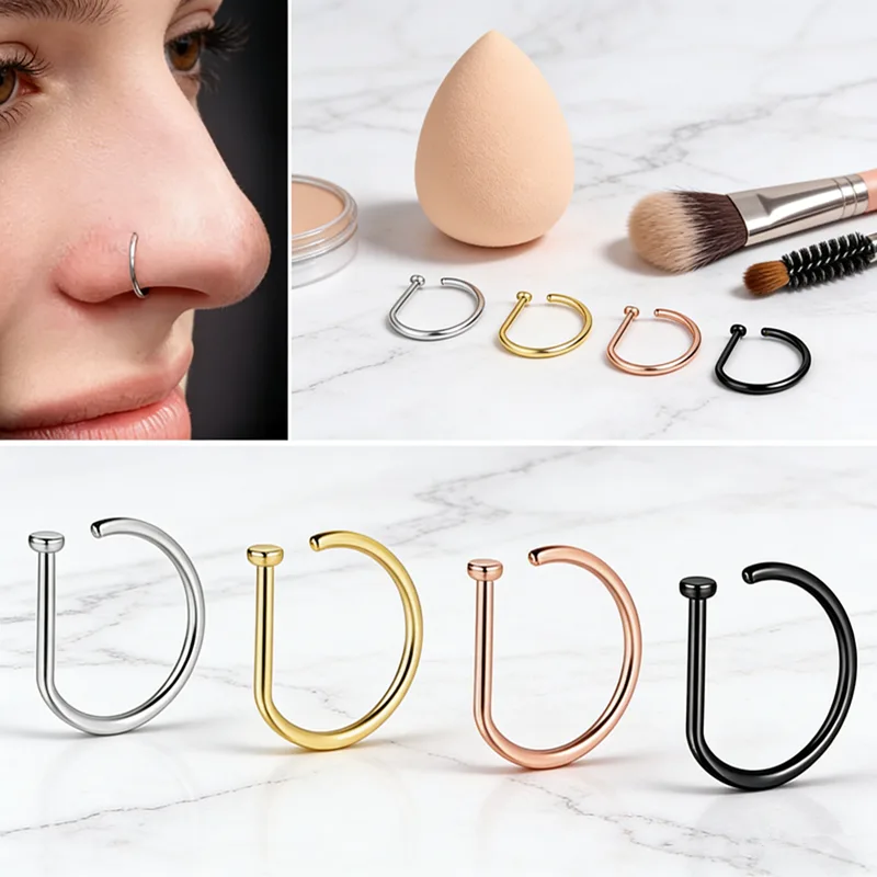 Body Jewelry Hypoallergenic - Nose Ring Screw Hoop Hypoallergenic Stainless