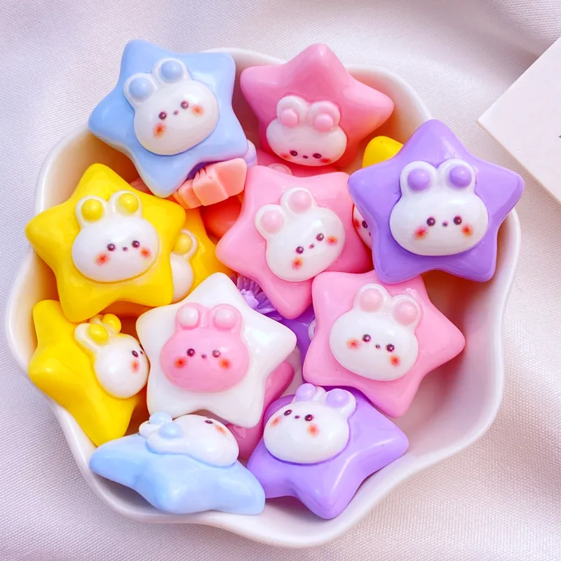 Star Flat Back - 10Pcs New Cute Resin 22mm Cartoon