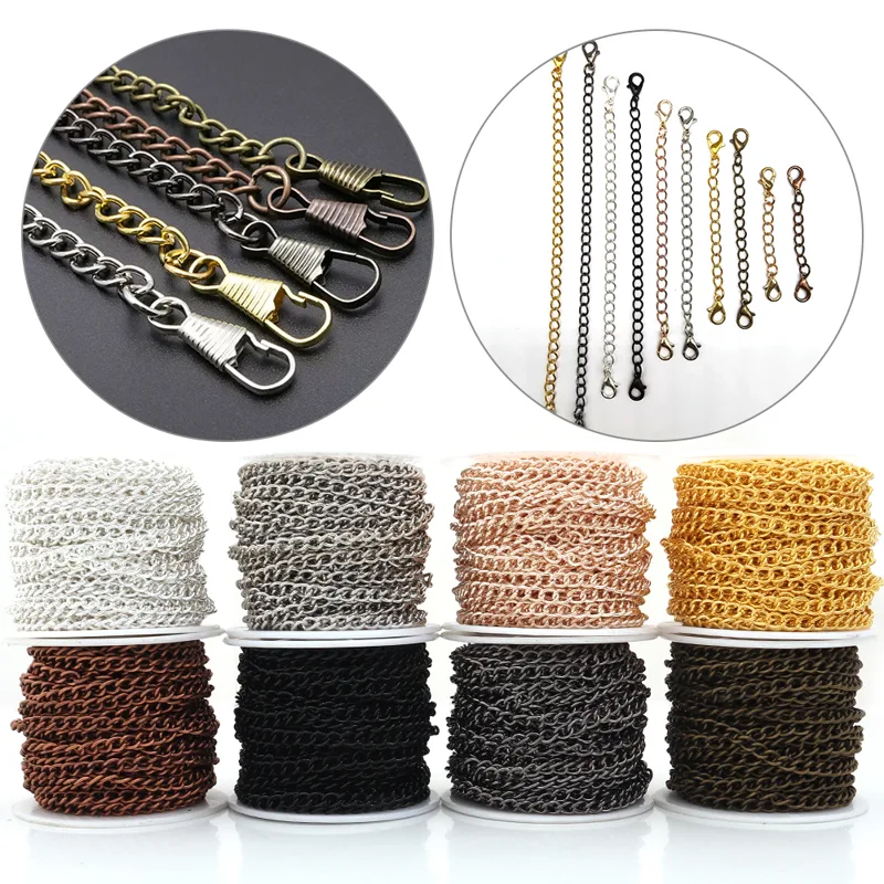 Body Jewelry For You - 10yards/roll Flat 2-6mm Extension Thin Chain