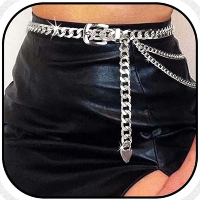 Body Jewelry Harness - Punk Waist Chain Metal Belt Layered