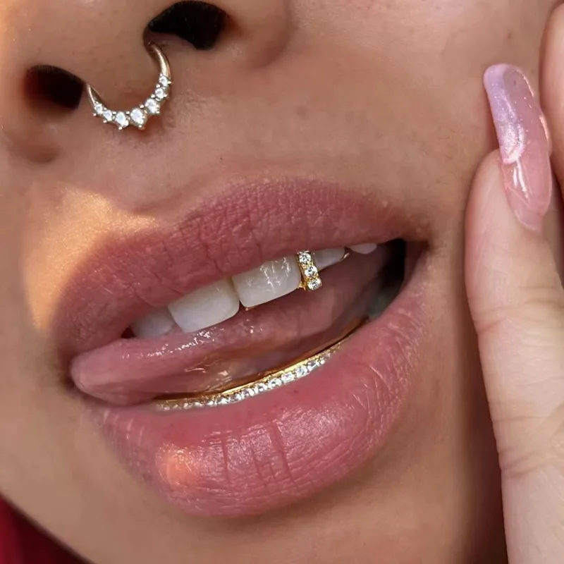 Body Jewelry Men - RACHELZ Hip Hop Single Vertical Bar