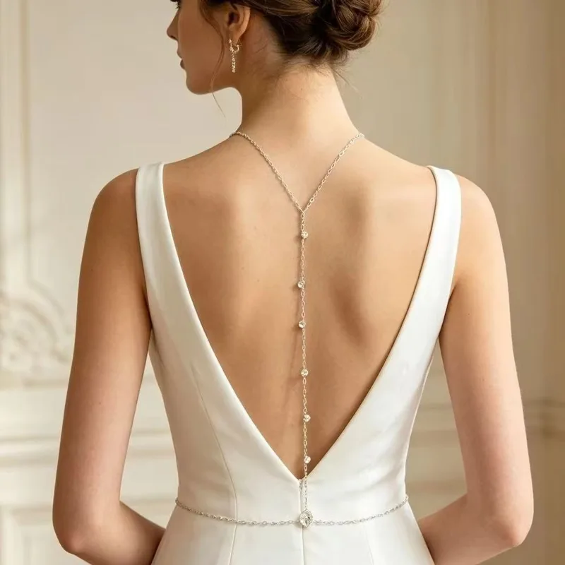 Body Jewelry Dress - Back Body Chain Zircon Spine Chain