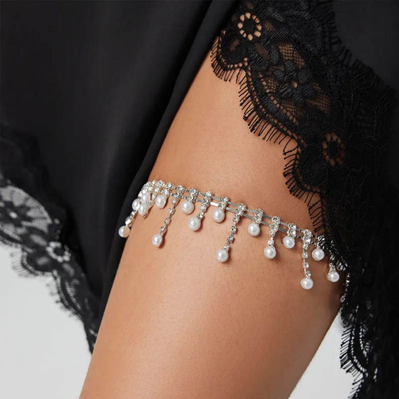 Beaded Pearl Leg Chain for Wom - Body Jewelry Thigh Chain recension och pris