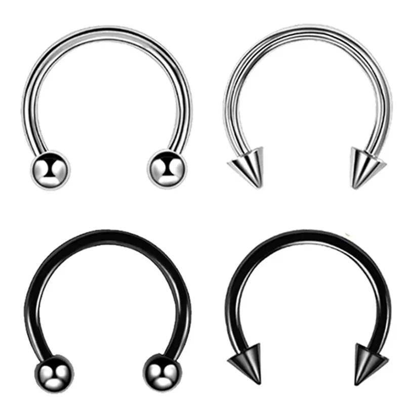 Punk C Shape Steel Nose Ring H - Body Jewelry Hypoallergenic recension och pris
