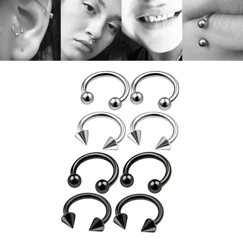 Punk C Shape Steel Nose Ring H - Body Jewelry Hypoallergenic recension och pris