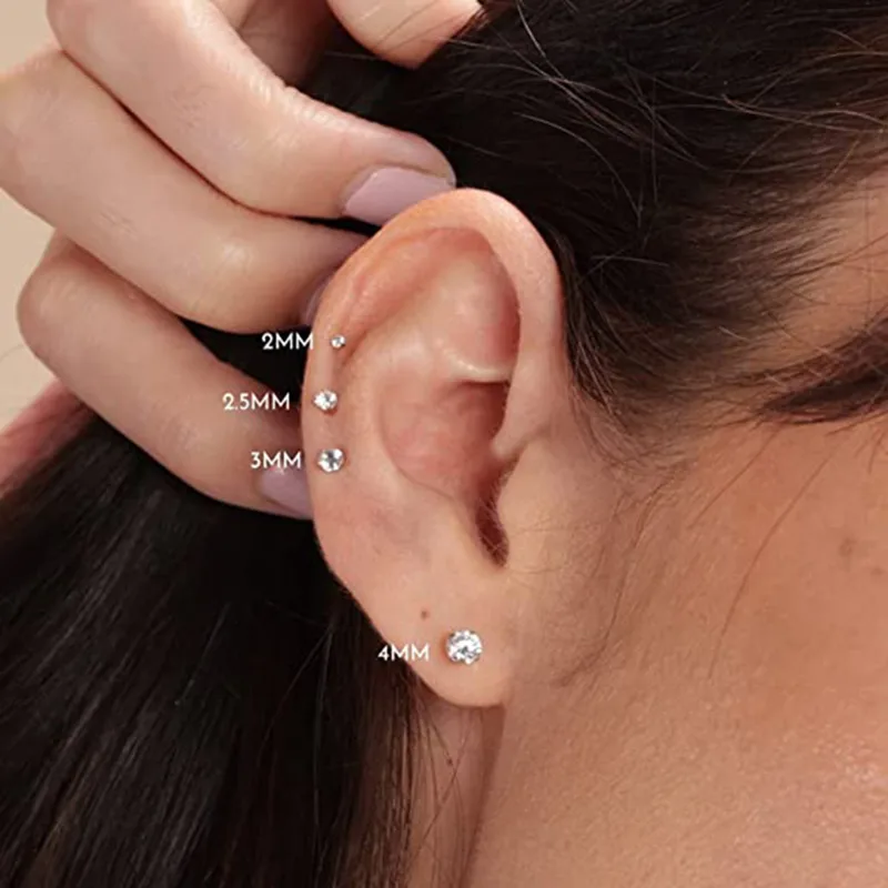 20G Flat Back Threadless Earri - Body Jewelry Hypoallergenic recension och pris