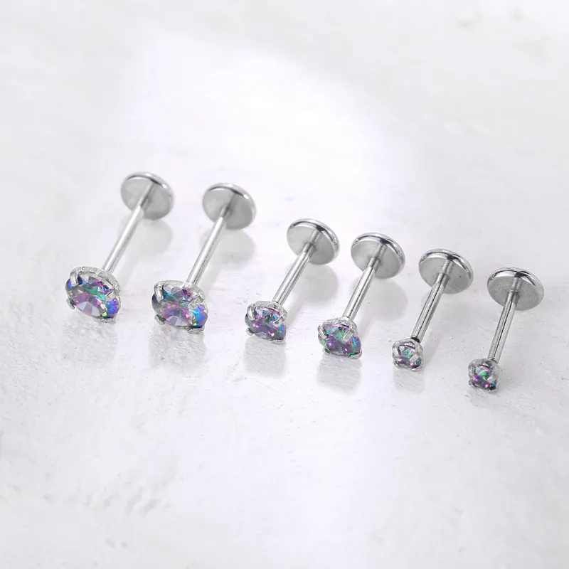 20G Flat Back Threadless Earri - Body Jewelry Hypoallergenic recension och pris