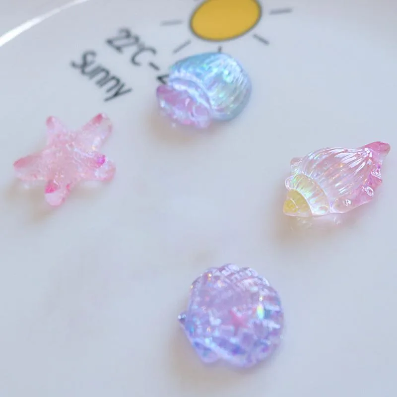 10Pcs Cute Mini Star Shell Fla - Star Flat Back recension och pris