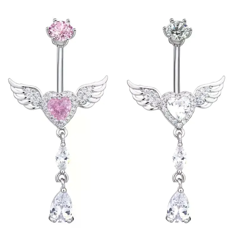Wing Heart Belly Button Rings  - Body Jewelry Hypoallergenic recension och pris