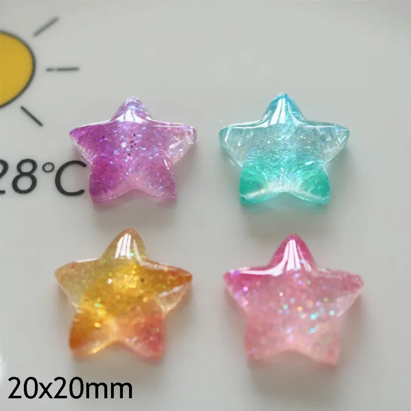 10PCS Gradient Star Series Res - Star Flat Back recension och pris