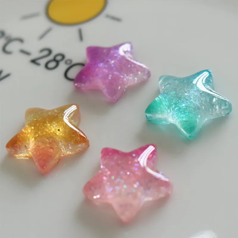 10PCS Gradient Star Series Res - Star Flat Back recension och pris