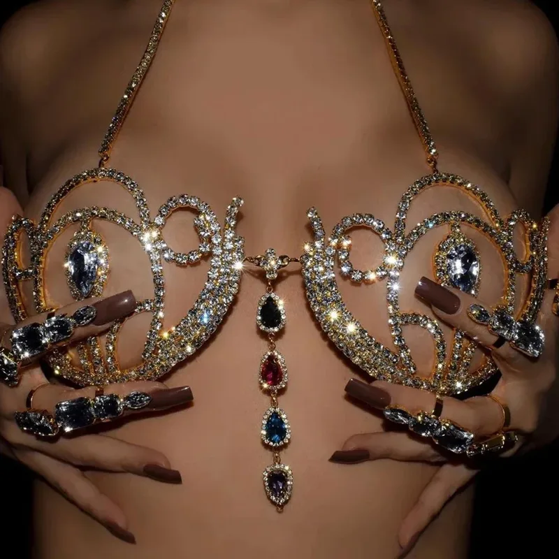 Luxury Rhinestone Bikini Bra G - Body Jewelry Harness recension och pris