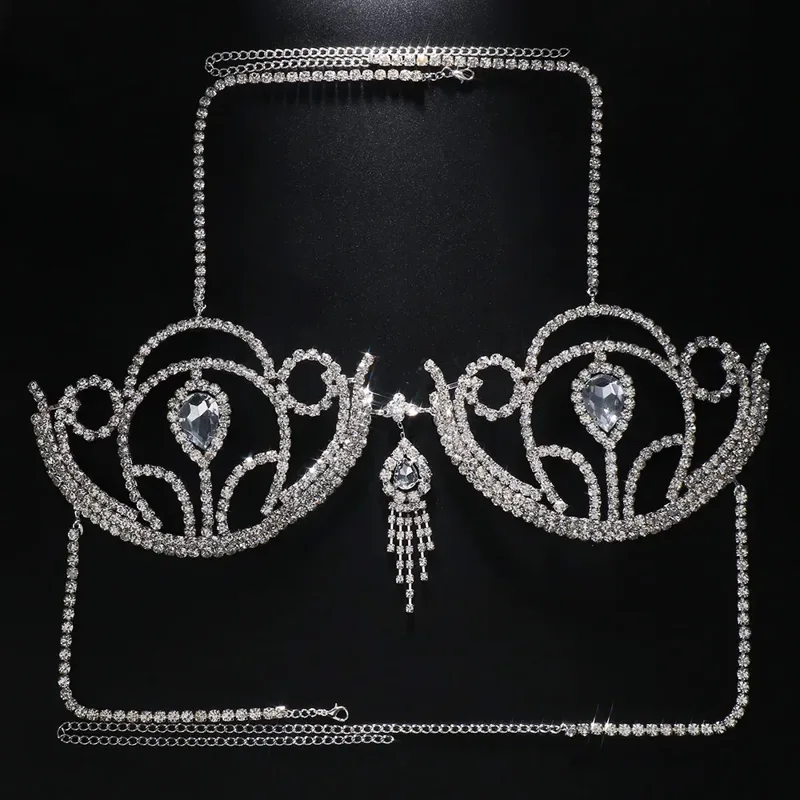 Luxury Rhinestone Bikini Bra G - Body Jewelry Harness recension och pris