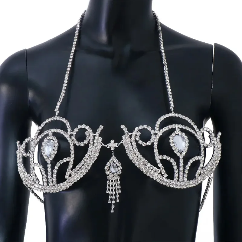 Luxury Rhinestone Bikini Bra G - Body Jewelry Harness recension och pris