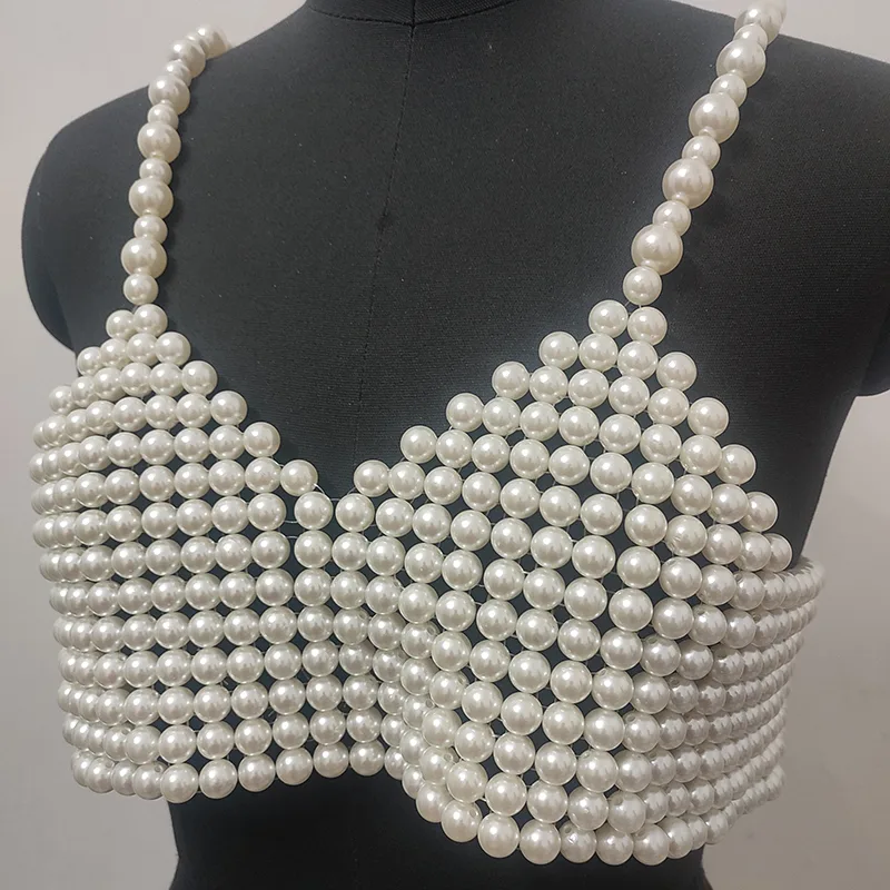 Winter Women's Handmade Pearl  - Body Jewelry Vest recension och pris