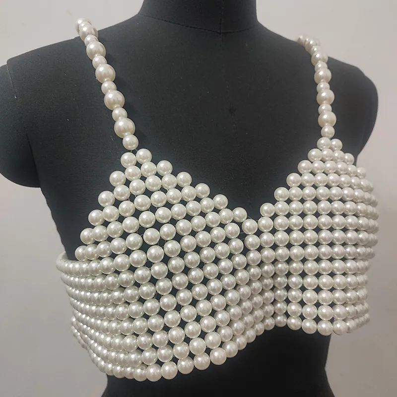 Winter Women's Handmade Pearl  - Body Jewelry Vest recension och pris