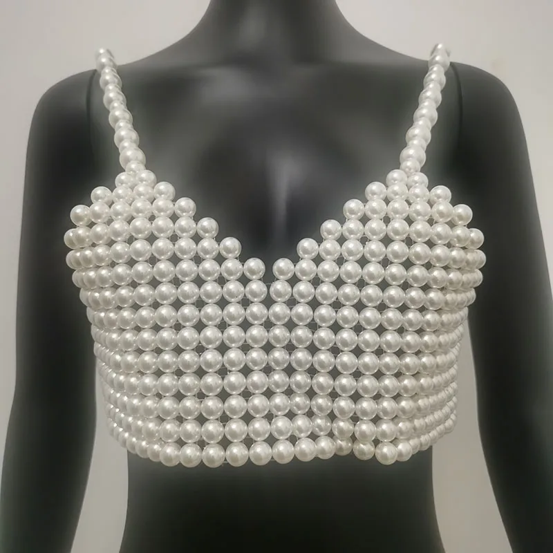 Winter Women's Handmade Pearl  - Body Jewelry Vest recension och pris