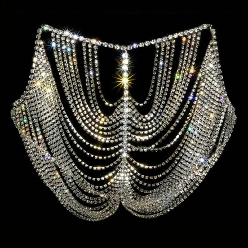 1pcSexy Fashionable Rhinestone - Body Jewelry Dress recension och pris