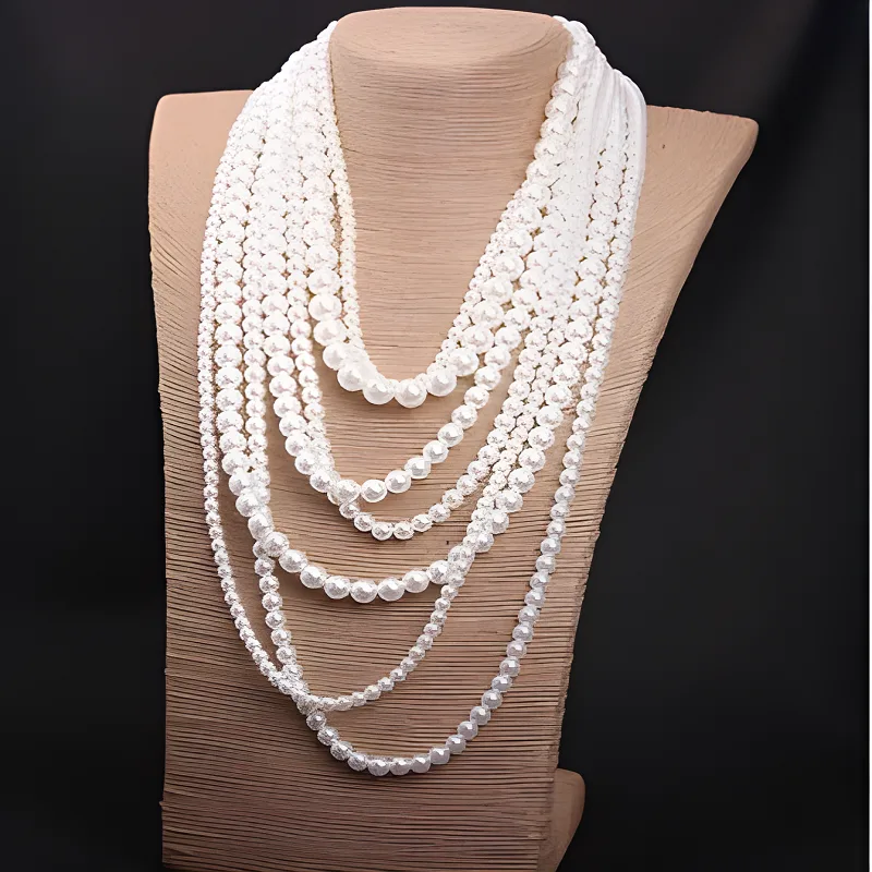 Vintage Pearl Multi-Layered Bo - Body Jewelry Thigh Chain recension och pris