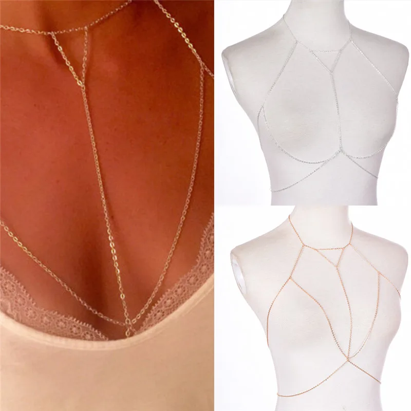 Gold Silver Fashion Link Chain - Body Jewelry Harness recension och pris