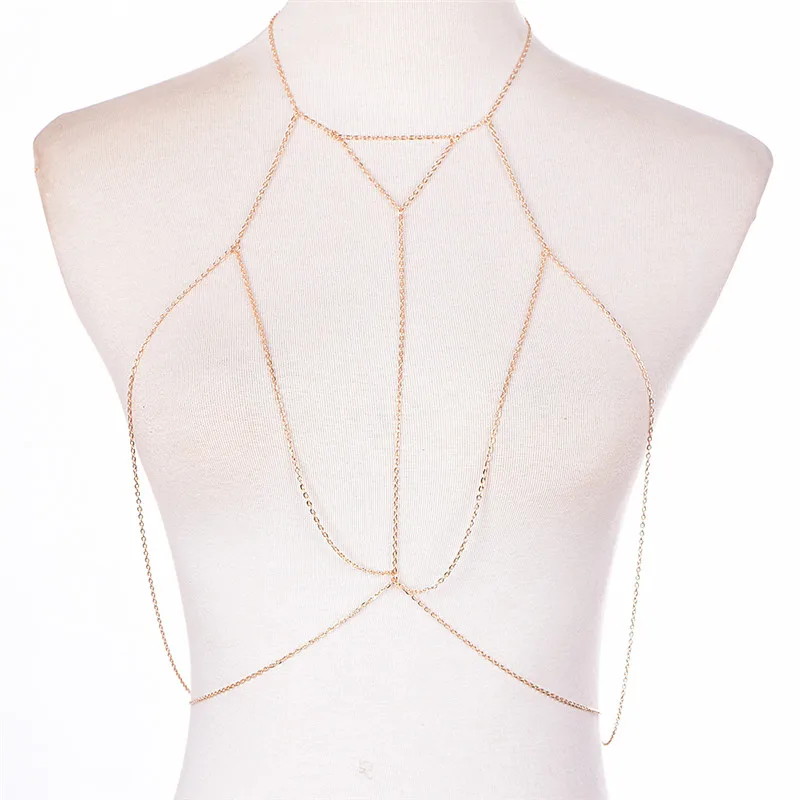 Gold Silver Fashion Link Chain - Body Jewelry Harness recension och pris