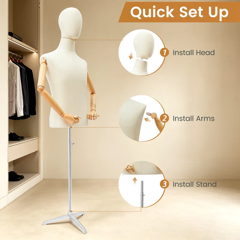 Metal Stand Dress Form Male Dr - Body Jewelry Mall recension och pris