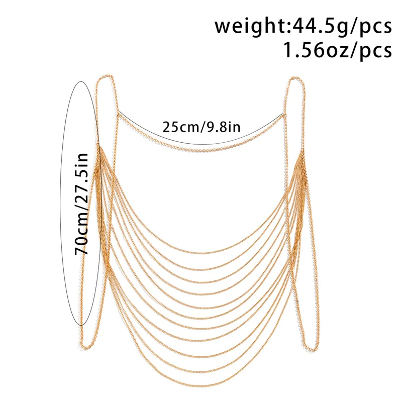 Classic Multi layered Tassel B - Body Jewelry Harness recension och pris