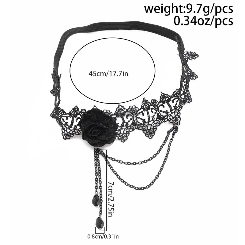Lacteo Punk Sexy Black Lace El - Body Jewelry Thigh Chain recension och pris