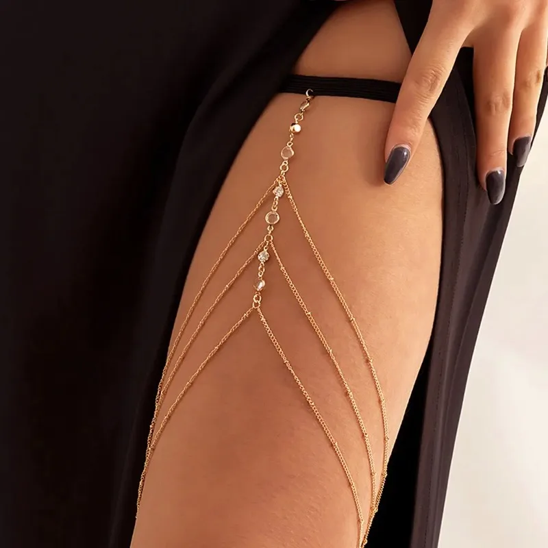 Women Summer Sexy Tassel Multi - Body Jewelry Thigh Chain recension och pris