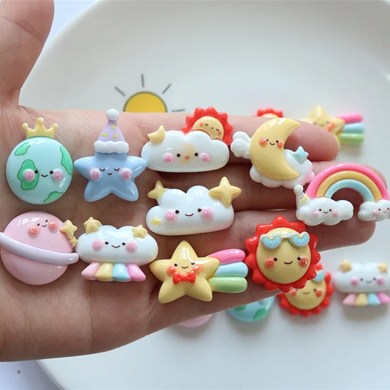 10Pcs New Cute Cartoon Rainbow - Star Flat Back recension och pris