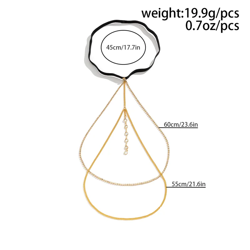 Sexy Shiny Crystal Multilayer  - Body Jewelry Thigh Chain recension och pris