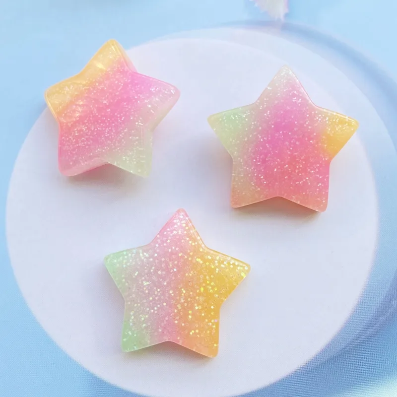 10Pcs Kawaii Cute Mixed Colorf - Star Flat Back recension och pris