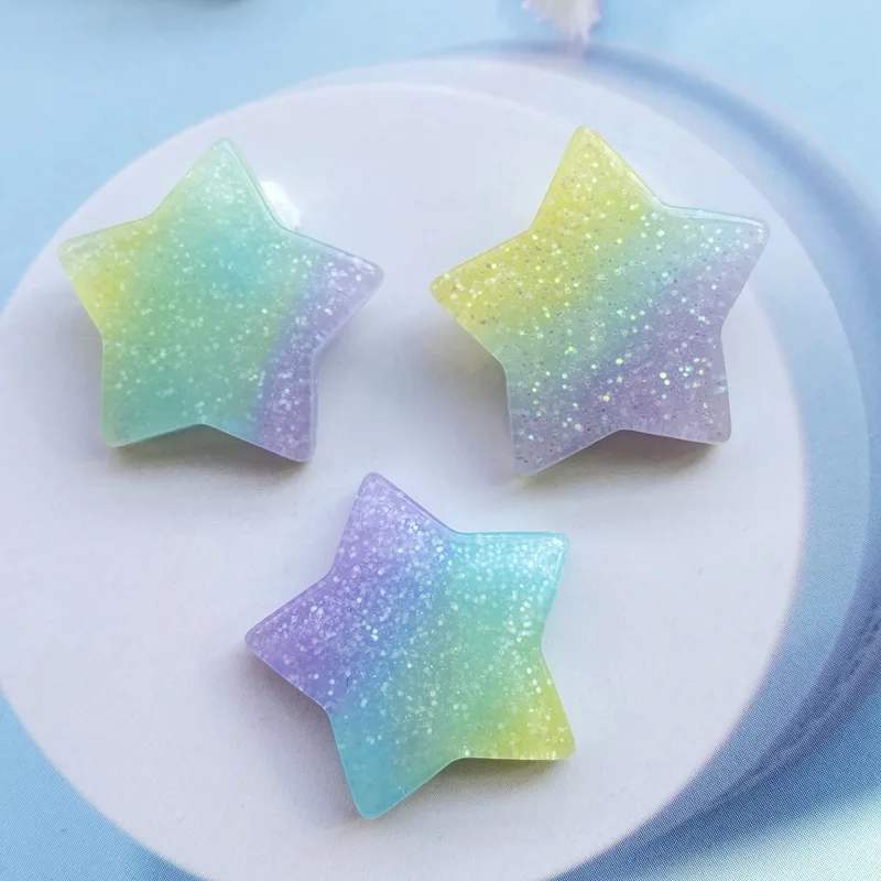 10Pcs Kawaii Cute Mixed Colorf - Star Flat Back recension och pris