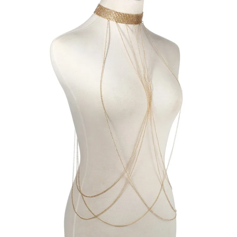 Gold Color Body Chain Women  R - Body Jewelry Harness recension och pris