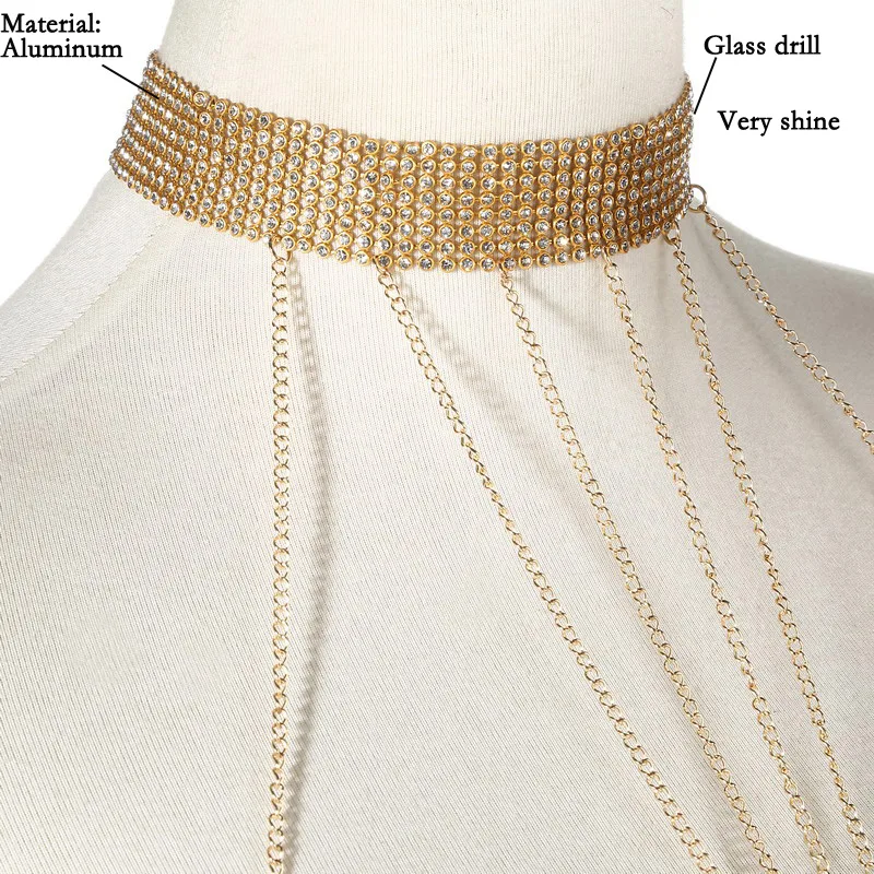 Gold Color Body Chain Women  R - Body Jewelry Harness recension och pris