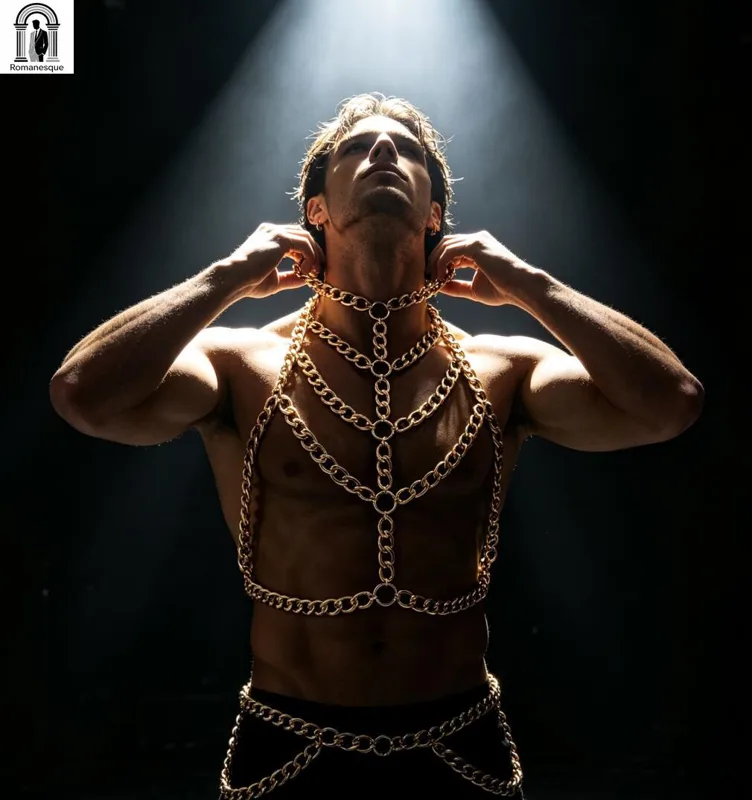 Men's Silver Thick Chain Body  - Body Jewelry Vest recension och pris