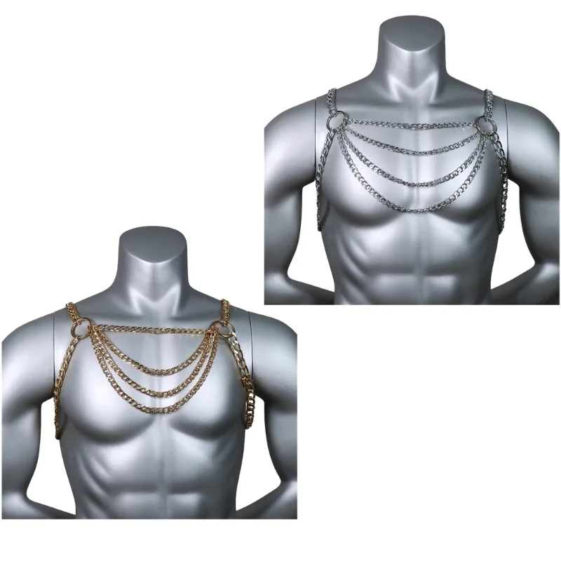 Men's Sexy Metal Body Chest Ch - Body Jewelry Men recension och pris