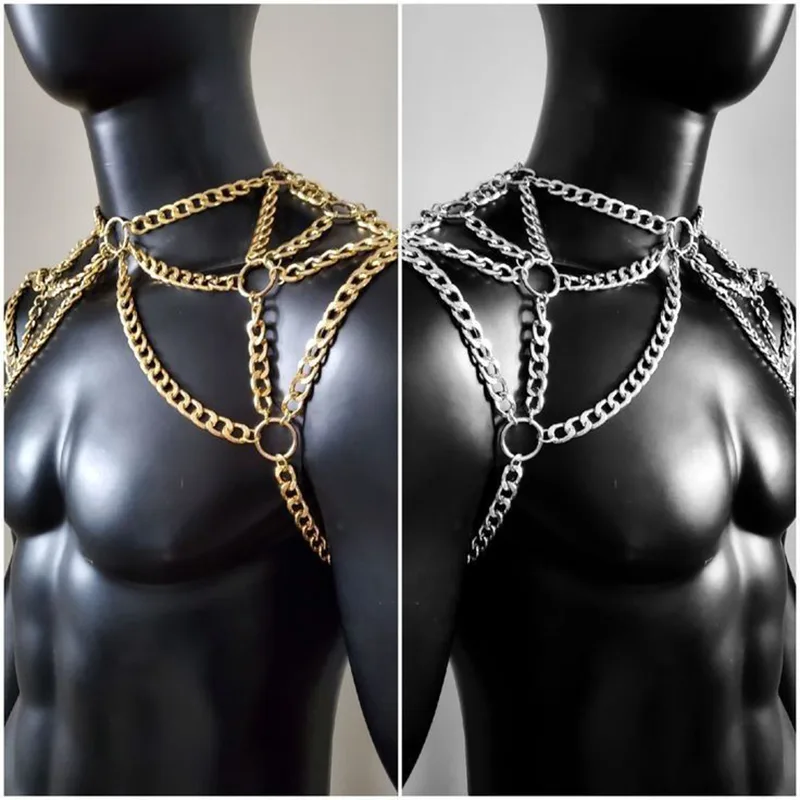 Punk Men Shoulder Body Chain B - Body Jewelry Men recension och pris