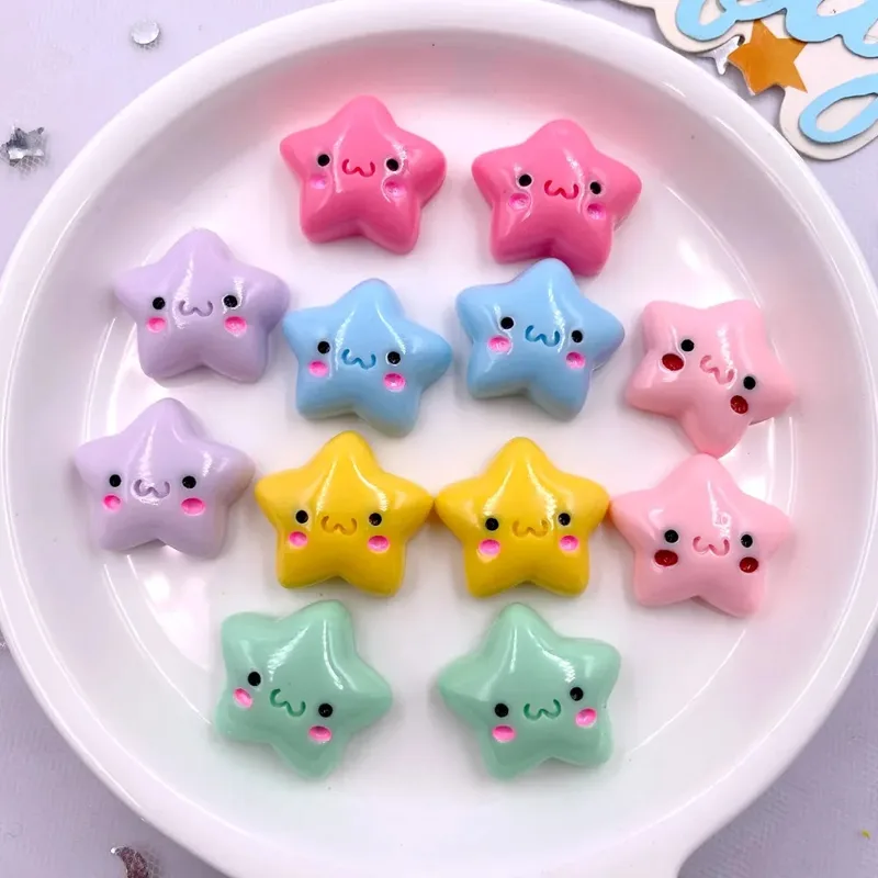 TX105 20PCS Mix Resin Kawaii M - Star Flat Back recension och pris