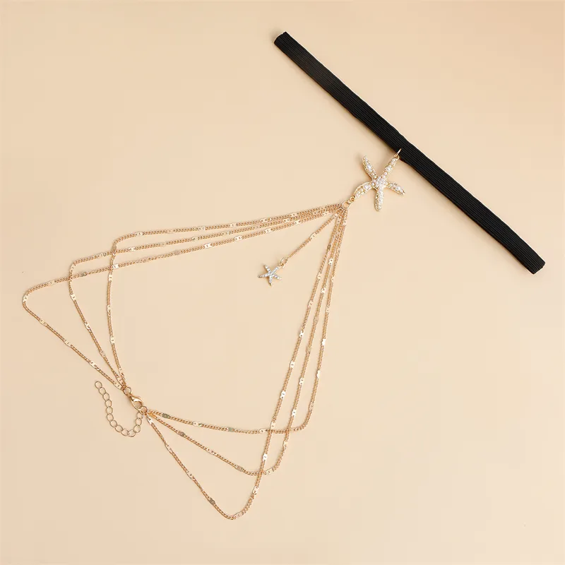 Boho Elastic Band Starfish Pea - Body Jewelry Thigh Chain recension och pris