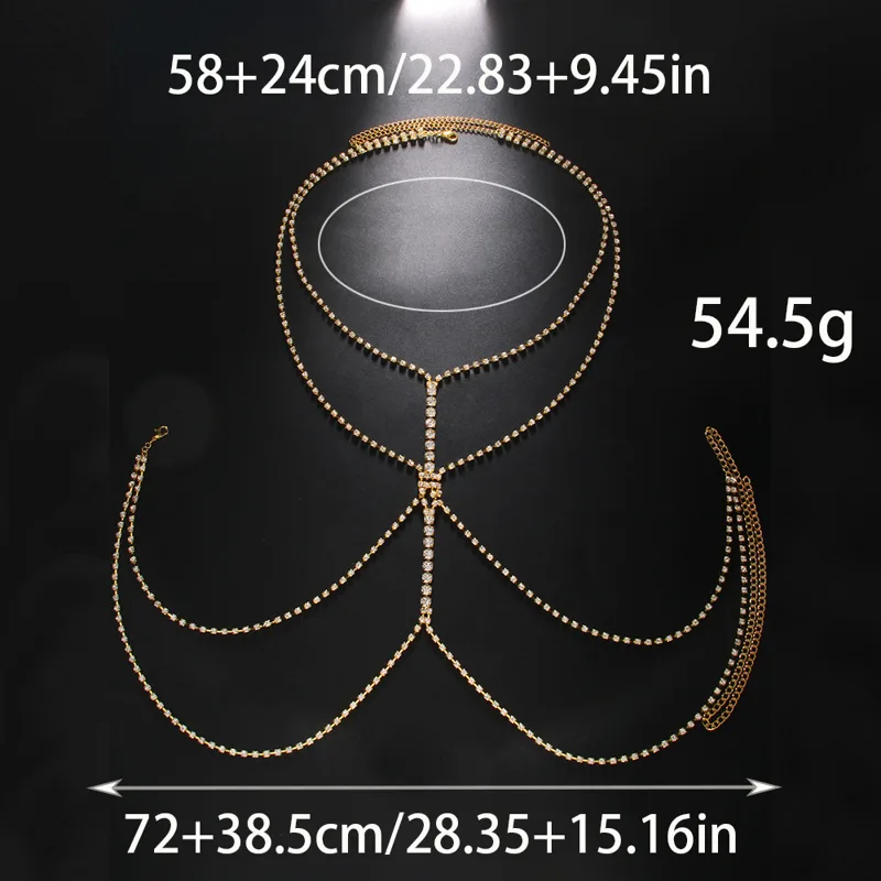 Gold Silver Plated Alloy Round - Body Jewelry Harness recension och pris