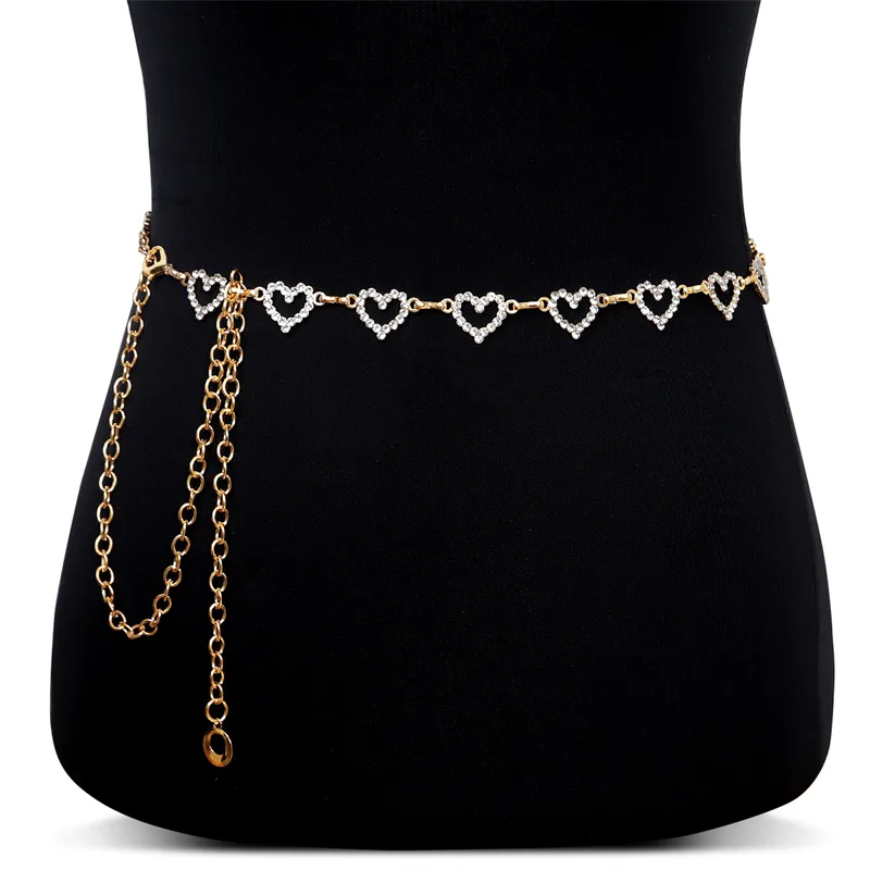 Fashion Rhinestone Heart Waist - Body Jewelry Dress recension och pris