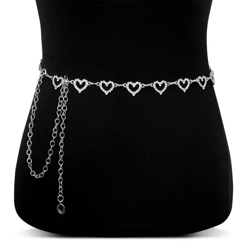 Fashion Rhinestone Heart Waist - Body Jewelry Dress recension och pris